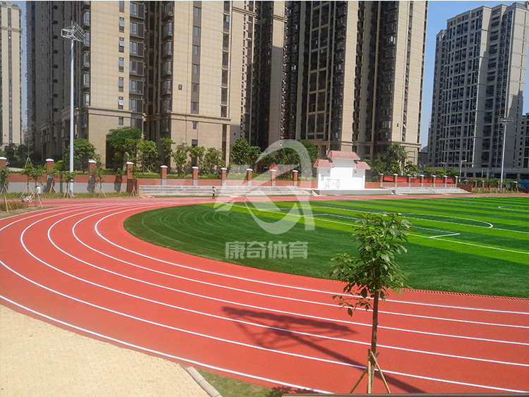 广西南宁体强路中学人造草足球场、塑胶跑道案例