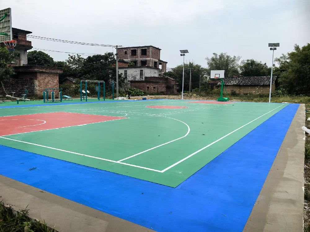 塑胶篮球场走进乡村校园，助力青少年体育强国梦